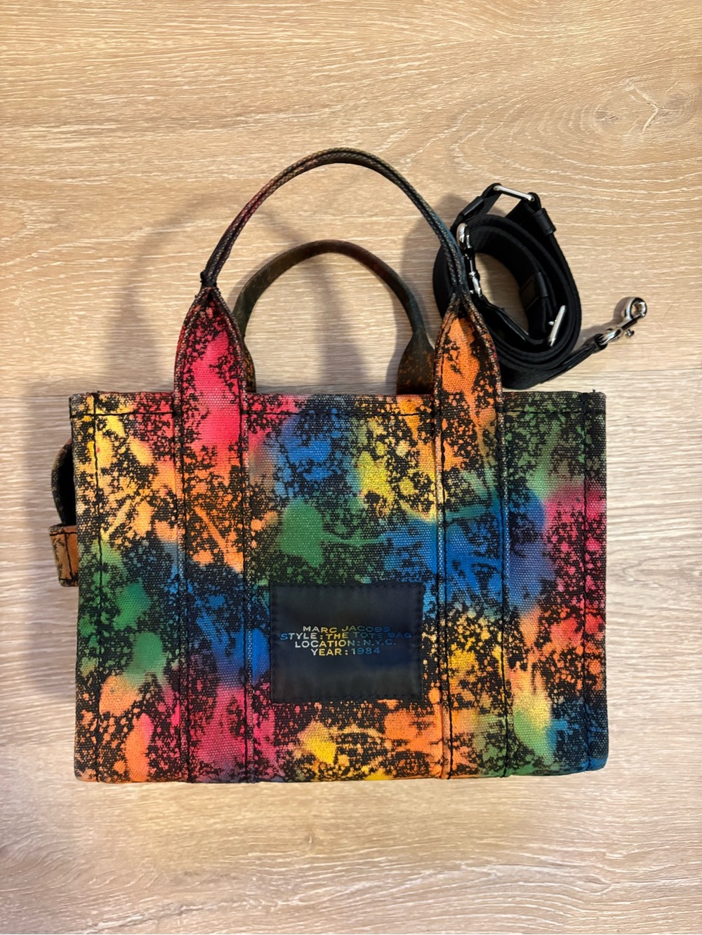 Small Marc Jacobs “Rainbow Splatter” 🌈 The Tote Bag - Picture 4 of 9